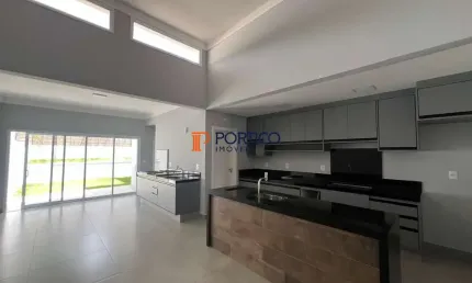 Casa térrea 3 suítes, escritório, 195m² à venda no royal garden em paulínia/sp