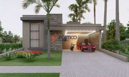 Casa nova em condomínio com 3 suítes e piscina em Paulínia
