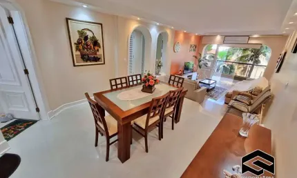 LINDO APARTAMENTO, 129m2, COM LAZER, 02 VAGAS, APENAS 150m DO MAR!