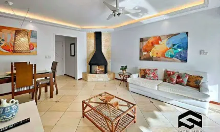 Amplo apartamento à 200m da praia da enseada, lazer completo!