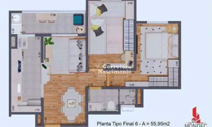 Apartamento com 2 dormitórios à venda, 55 m² por R$ 289.400,00 - Jardim Santa Maria - Jacareí/SP