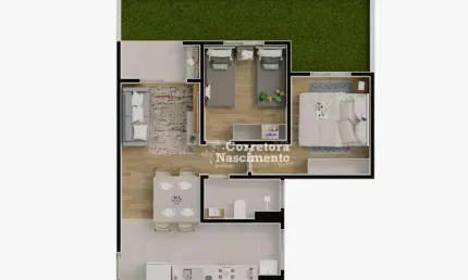 Apartamento com 2 dormitórios à venda, 47 m² por r$ 253.300,00 - jardim mesquita - jacareí/sp