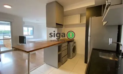 Studio mobiliado com 45m² , 1 quarto, 1 vaga em frente ao shopping eldorado em pinheiros