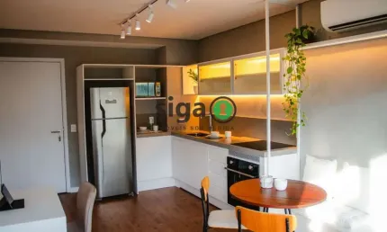 Apto com 1suite, 45m, 1 vaga, na Vila Madalena, totalmente mobiiado