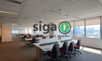 Cj comercial (laje) 845m²  para locação mobiliado no rochavera coporate no brooklin chucri zaidan