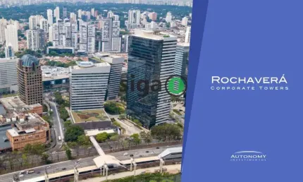 Conjunto comercial 538²  para locação no rochavera coporate no brooklin chucri zaidan