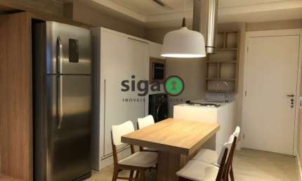 Apartamento com 49m² à venda, MOBILIADO, 1 quarto, 1 banheiro e 1 vaga, Chácara Santo Antonio