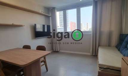 Apartamento 38m²  mobiliado com vaga, localizado no eixo Berrini x Chucri Zaidan