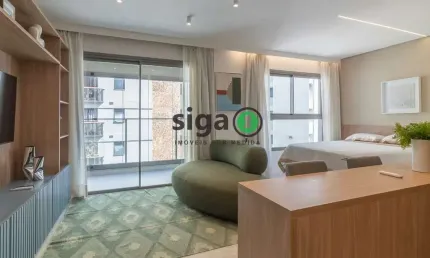 Apartamento 38m² mobiliado para locação localizado no jardins/sp