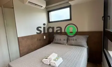 Apartamento 21m² para locação localizado em moema/sp