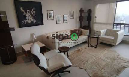 Apto para Locação no Jardim Paulista com 120m², com 2 suites , 2 vagas Mobiliado