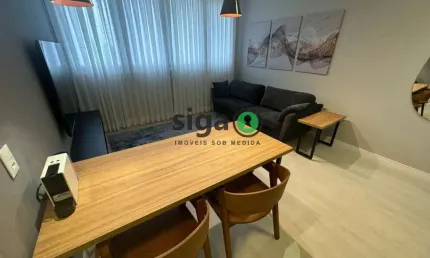 Apartamento 38m² para locação mobiliado, localizado na Chácara Santo Antônio, São Paulo
