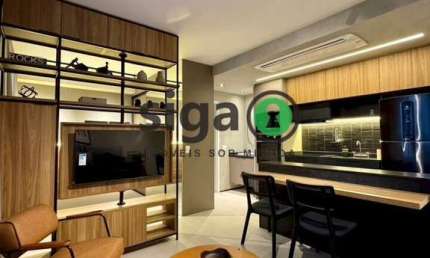 Apartamento para locação 38m² com vaga todo mobiliado localizado no eixo Berrini x Chucrizaidan.