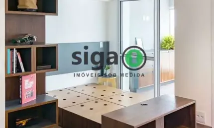 Apartamento em Pinheiros para Venda, ou locação MOBILIADO com 49m², 1 quarto, 1 vaga, andar alto