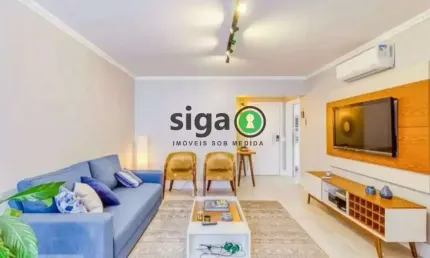 Apto em Moema, com 52m², com 2 quartos, 1 vaga , para locação, Mobiliado, Reformado
