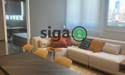 Apartamento 48m² mobiliado, 2 quartos para locação, localizado na Chácara Santo Antônio/SP