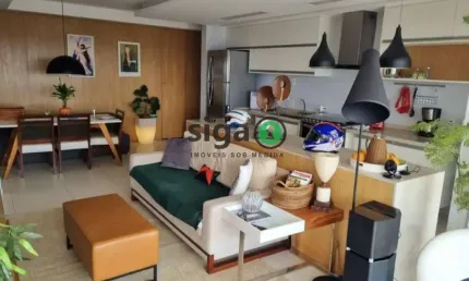 Apto para locação ou venda em pinheiros com 100m², 2 quartos e 2 vagas. mobiliado sem tv