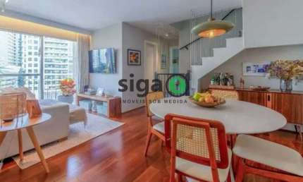 Cobertura duplex com 135m², com 3 quartos, sendo 1 suite, 1 vaga,área gourmet na Vila Nova Conceição