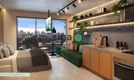 Apartamento studio para venda em santo amaro, são paulo - sp