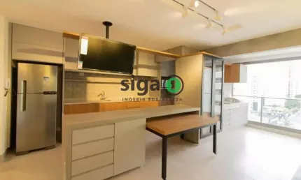 Apto para venda ou locação em moema, com 72m², 2 quartos, sendo 1 suite, 1 vaga mobiliado