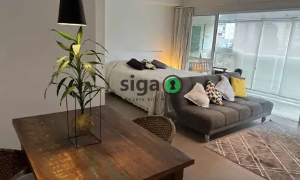 Apartamento para locação  - 50 m² - mobiliado - varanda envidraçada