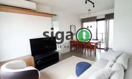 Apartamento mobiliado 74m² com 2 quartos, para locação em pinheiros