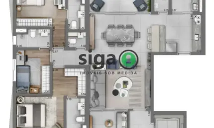 Apartamento 143m² 3 suítes na vila olímpia com varanda e 2 vagas, rua funchal