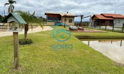 Chácara com Piscina, Quadra de Areia em Condomínio Rural à venda em Canelinha/SC