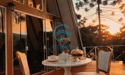 Cabana Mobiliada com Estilo Rústica com o Moderno com Vista para as Montanhas à venda em Urubici/SC