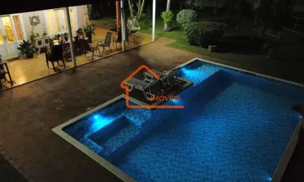 CHÁCARA À VENDA MOGI MIRIM 3 DORMITÓRIOS SUÍTE PISCINA EDÍCULA TANQUE DE PEIXES POMAR TERRENO 2550 M²