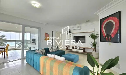 Apartamento frontal ao mar, pé na areia com 5 suítes e elevador panorâmico