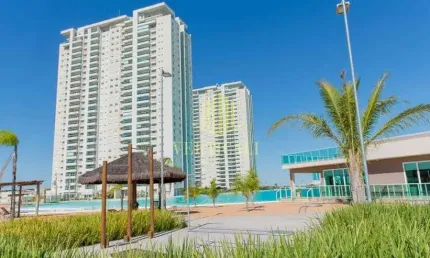 Cond. Brasil Beach Home Resort Cuiabá: Apartamento de 88m² à venda, 2 quartos, sol da manhã, semimo