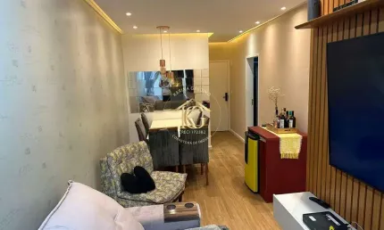 Apto à venda com 2 quartos e 1 vaga no bairro Canto do Forte- Praia Grande.