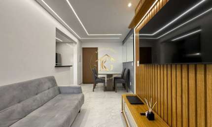 Apartamento Canto do Forte Praia Grande 1 quarto 1 suíte 2 banheiros vista livre