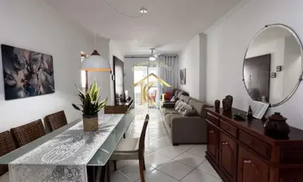 Apartamento tupi praia grande 2 dormitórios 1 suíte grande semi mobiliado