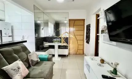 Apartamento canto do forte Praia Grande 1 dormitório 1 suíte 2 banheiros sacada