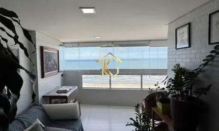 Apartamento aviação praia grande 2 dormitórios 2 suítes vista total mar