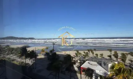 Apartamento aviação praia grande 2 dormitórios 1 suíte pé na areia vista mar