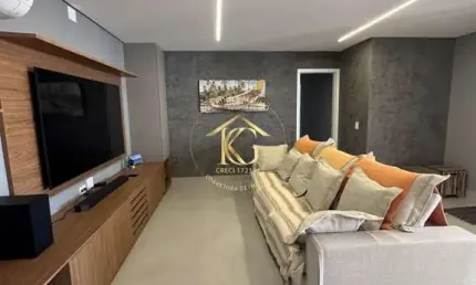 Apartamento mobiliado de 3 quartos, 3 suítes e 2 vagas aviação - praia grande