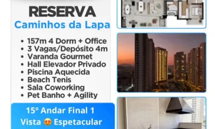Reserva 157m 4 Dorms 2 Suites 3 Vagas  4m depósito