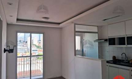 Apartamento de 36 m² a venda no Cambuci, com 1 dormitório, 1 banheiro, cozinha planejada, sala ampla, varanda, lavanderia, lazer completo