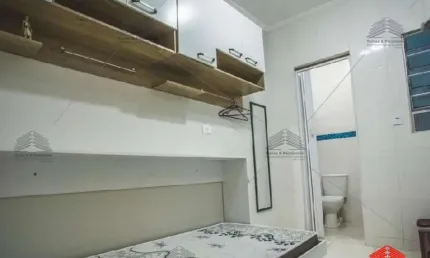 Kitnet de 16 m² a venda no Mirandópolis, com 1 dormitório, 1 banheiro, cozinha, área de serviço, moveis planejados, mobiliado