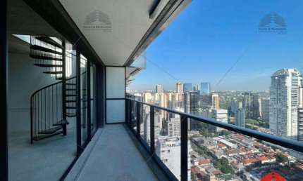Cobertura Duplex nova na Vila Olímpia com 77m2,  conceito aberto, terraço, varanda, com vaga de garagem, condomínio completo
