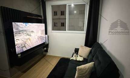 Apartamento a venda no Brás de 38 m², 2 dormitórios, 1 banheiro, lavanderia, cozinha planejada, mobiliado, porteira fechada, lazer completo