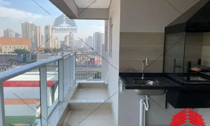 Apartamento a venda ao lado do Shopping e Metro Tatuapé, com varanda gourmet, 2 dormitórios com 1 suite, 1 vaga. Andar alto.