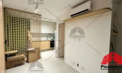 Studio a venda no Paraíso de 25 m², 1 dormitório, 1 banheiro, lavanderia, área de serviço, moveis planejados, mobiliado, ar condicionado, varanda