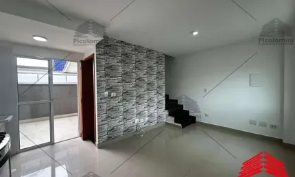 Apartamento Tatuapé Duplex com 2 quartos, sala 2 ambientes, 1 banheiros, 1 lavabo, terraço. 55m² de área. elevador