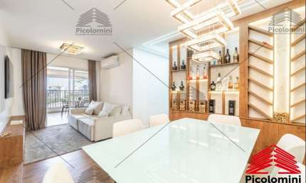 Apartamento Tatuapé com 3 quartos, 3 suítes, Varanda Gourmet, mobiliado, e 2 vagas. Piscina, academia, espaço gourmet, pet e mais