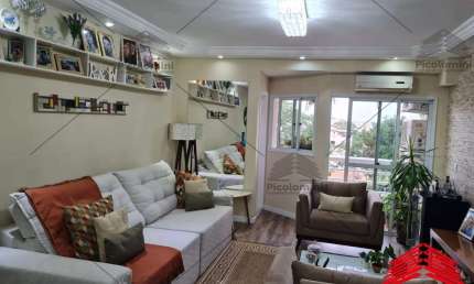Apartamento à venda em São Bernardo do Campo, 134m² com 3 quartos (2 suítes) , sala 2 ambientes com sacada, cozinha  planejada, lavanderia e 3 vagas