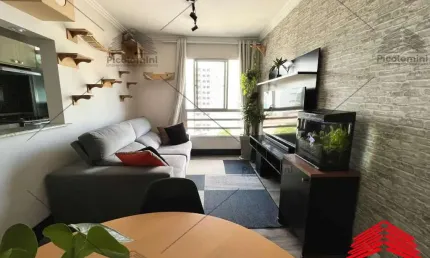 Apartamento à venda Belém com 50 Metros, 2 quartos, sala 2 ambientes, móveis planejados,1 banheiro, 1 vaga, piscina, espaço gourmet, academia e mais